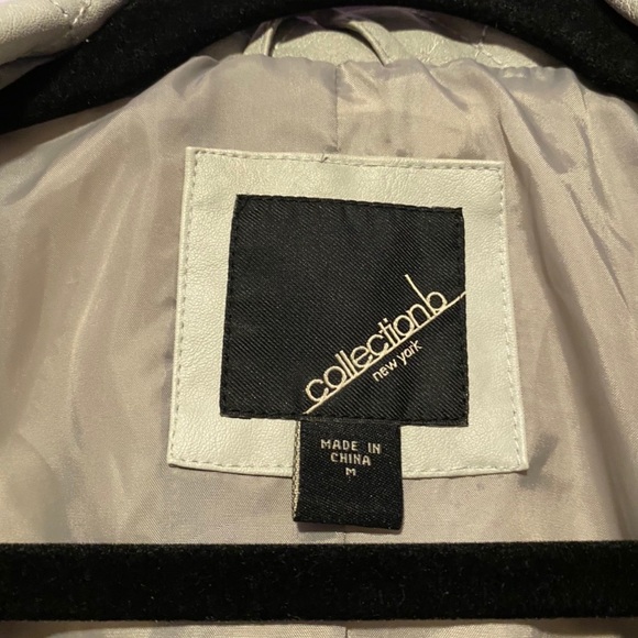 CollectionB Gray Leather Jacket - Picture 4 of 4